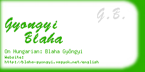 gyongyi blaha business card